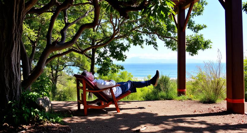 ontspannen in een stoel